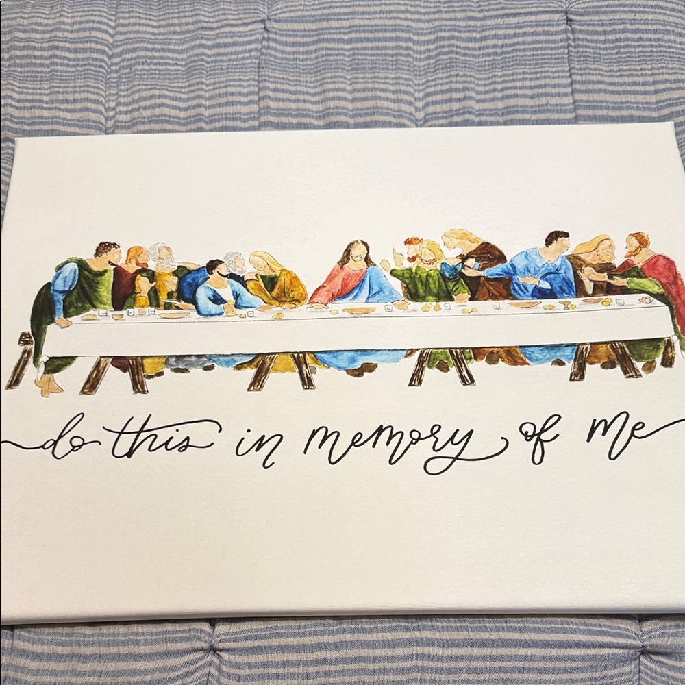 Last Supper Canvas Wall Art - Multicolor